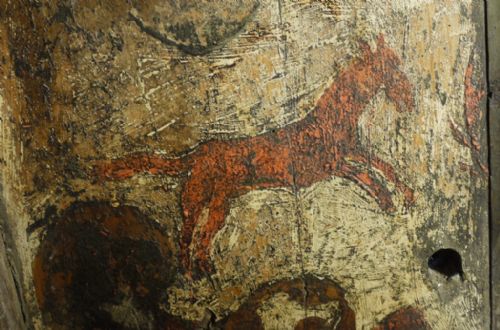 painted pew, East Church, Cromarty